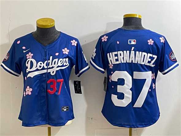 Womens Los Angeles Dodgers #37 Teoscar Hernandez Royal 2025 Tokyo Series Limited Stitched Jersey->mlb womens jerseys->MLB Jersey